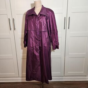 Petite Sophisticate Women's iridescent Purple and Burgundy Coat